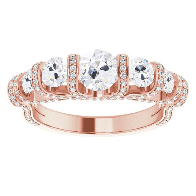 Gold Ladies Wedding Ring Round Old Miner