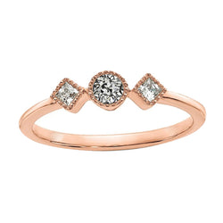 Gold Lady’s 3 Stone Ring Princess & Round Old Cut Natural Earth Mined Diamond 1.75 Carats
