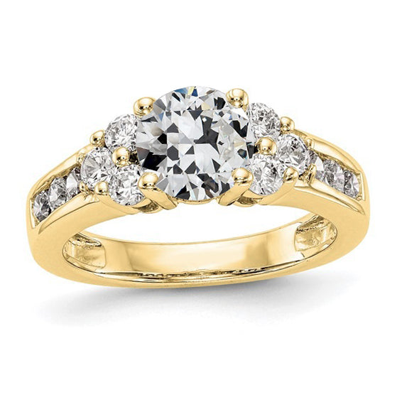 Gold Old Miner Diamond Wedding Ring