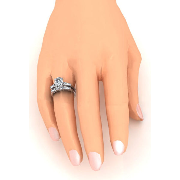 Baguettes Engagement Ring Set