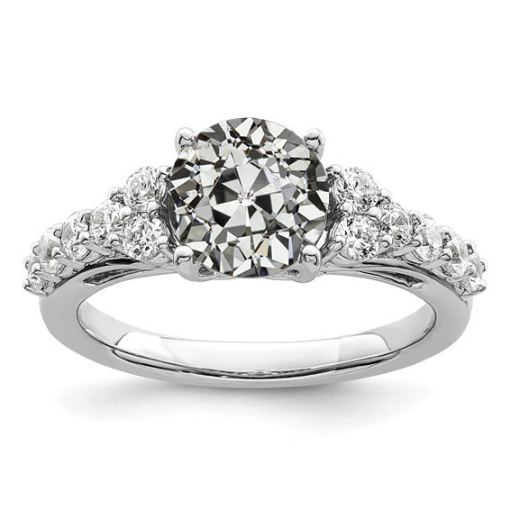 Gold Old Miner Diamond Engagement Ring Prong Set