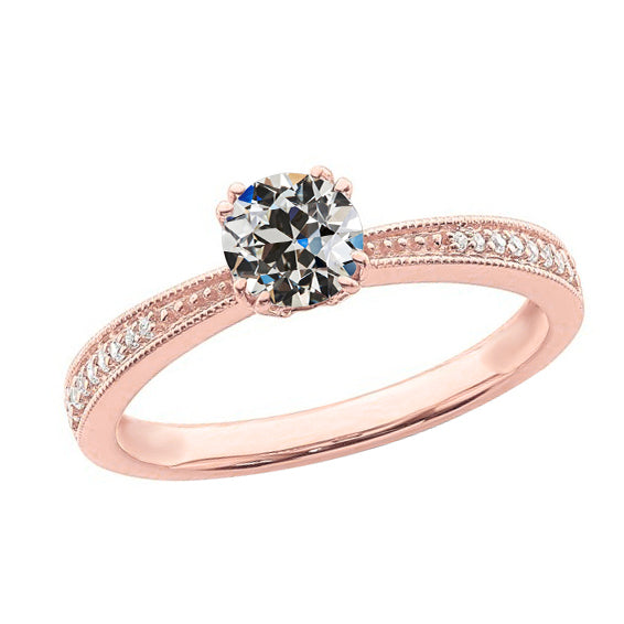 Gold Old Miner Diamond Wedding Ring