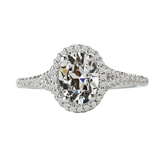 Gold Old Miner Diamond Halo Ring Jewelry