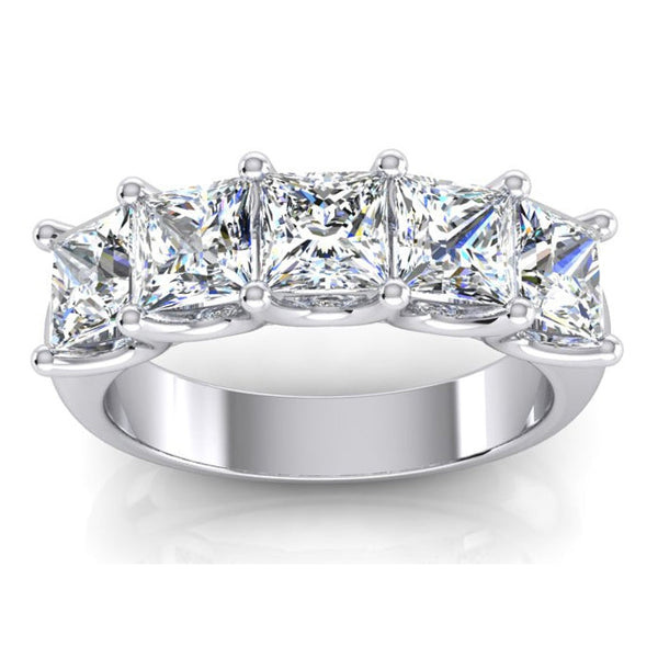 Gorgeous Princess Diamond 5 Stone Ring