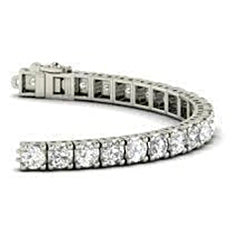 Real  6 Carats Gorgeous Round Cut Diamond Tennis Bracelet White Gold Jewelry