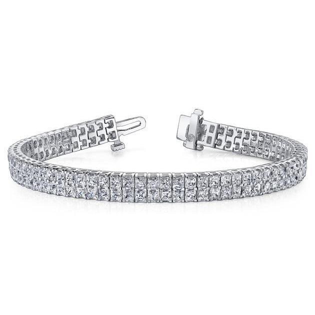 natural round diamond 21ct bracelet front view