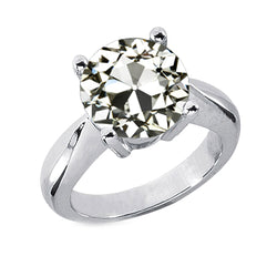 Gorgeous Round Old Cut 2 Carats Solitaire Mined Diamond Engagement Ring