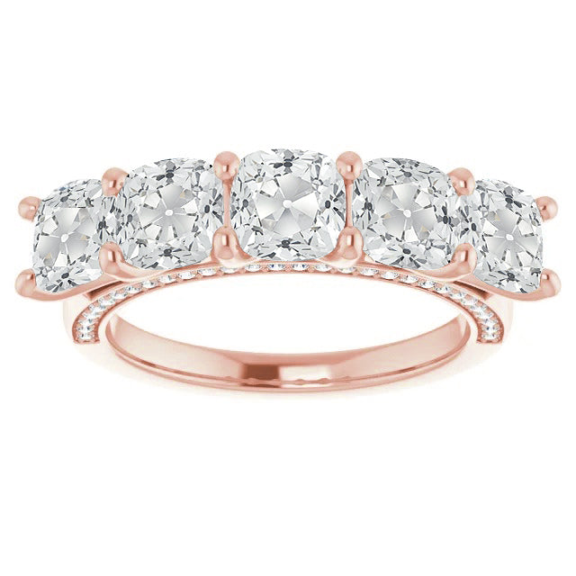 natural round diamond 11.25ct band front view