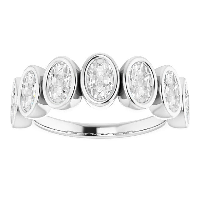 Half Eternity Band Oval Old Miner Diamond