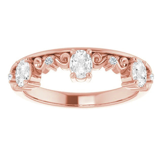 Half Eternity Band Old Miner Diamond Prong Set