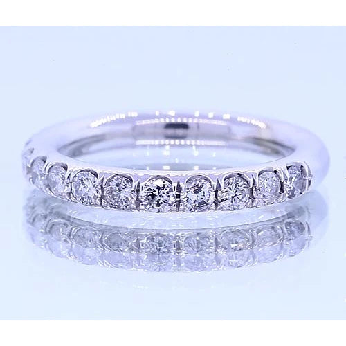 Half Eternity Comfort Fit Diamond Band 1.30 Carats Pave Setting Style Round