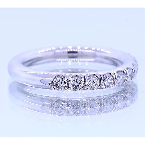 Half Eternity Comfort Fit Diamond Band 1.30 Carats Pave Round