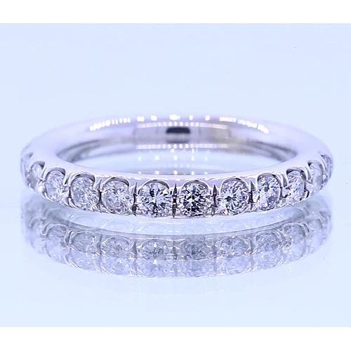 Half Eternity Comfort Fit Diamond Band 1.30 Carats Pave Setting Style Round