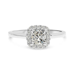 Halo Anniversary Ring Cushion Old Mine Cut Natural Earth Mined Diamond 3.50 Carats