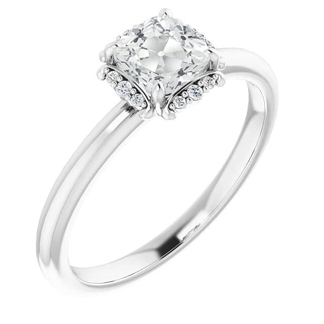 Halo Anniversary Ring Old Miner Diamond Prong Set
