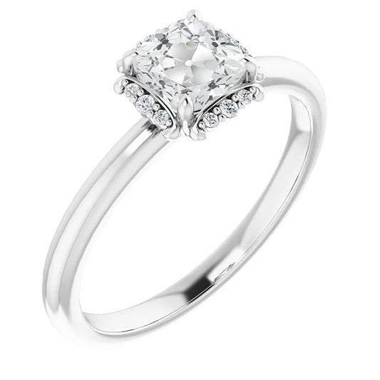 natural round diamond 4.25ct ring front view
