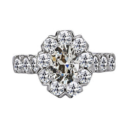 Halo Anniversary Ring Round Old Miner Genuine Natural Earth Mined Diamond 10.50 Carats Jewelry