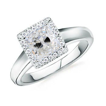 Old Miner Diamond Ring White Gold