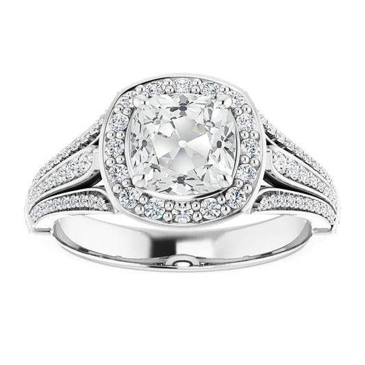 natural round diamond 8.50ct ring front view