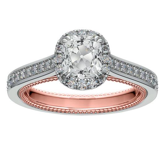 natural round diamond 4.75ct ring front view