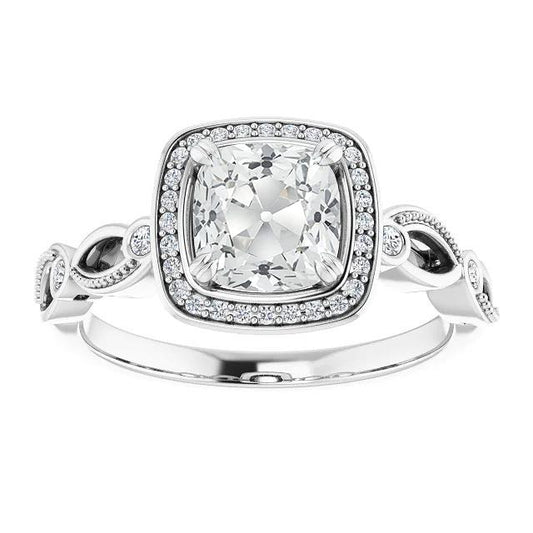natural round diamond 7.50ct ring front view