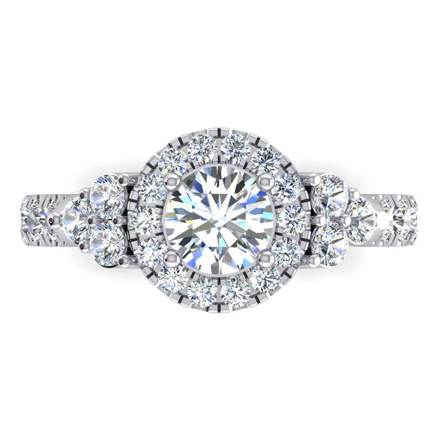 Halo Diamond Engagement Ring For Women