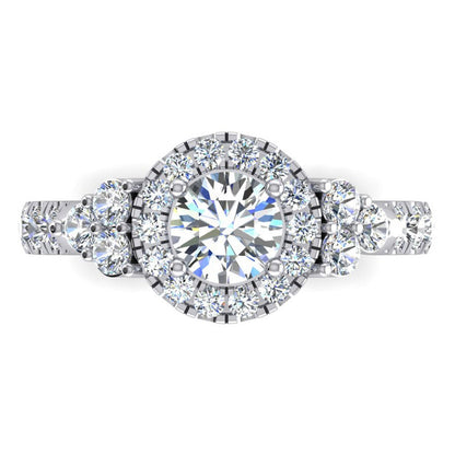 Halo Diamond Engagement Ring For Women