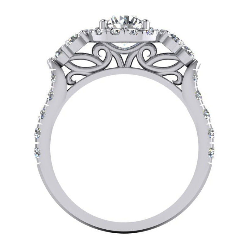 Halo Diamond Engagement Ring For Women