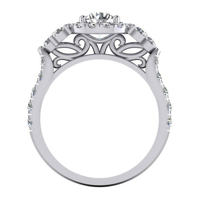 Halo Diamond Engagement Ring For Women