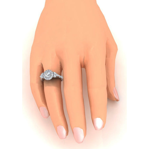Halo Diamond Engagement Ring For Women