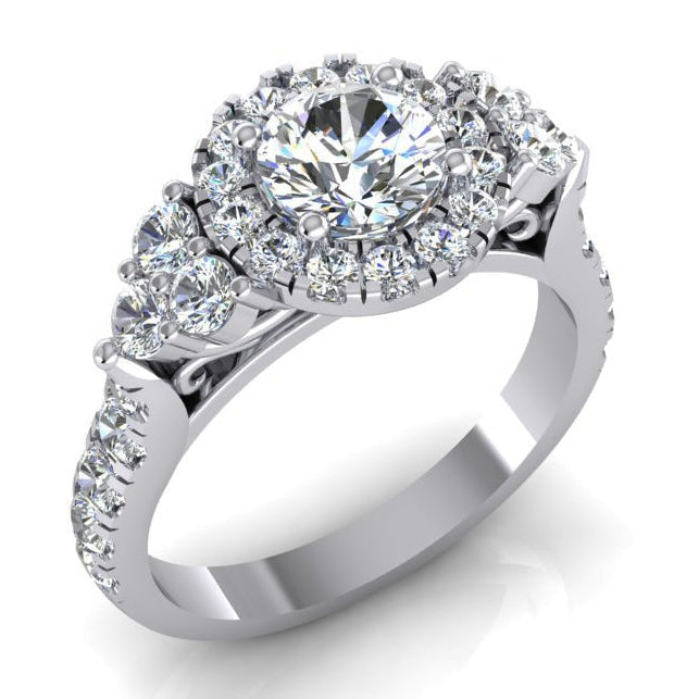 Halo Diamond Engagement Ring For Women