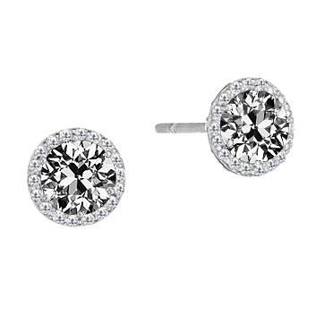 Halo Diamond Old Miner Women’s Stud Earrings 2.50 Carats