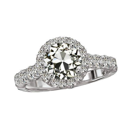 natural round diamond 5.50ct ring front view