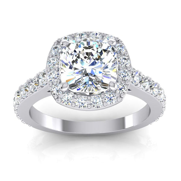 Halo Diamond Ring Wedding Jewelry
