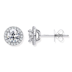 Natural Diamond Earring 3.50ct - White Gold 14K
