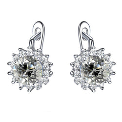 Halo Drop Earrings Old Miner Diamonds 6.50 Carats Gold Jewelry