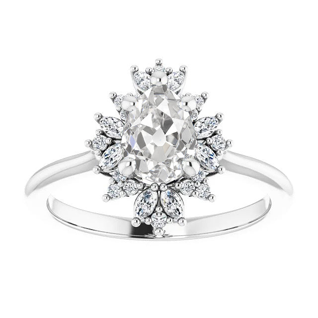 natural round diamond 4.15ct ring front view