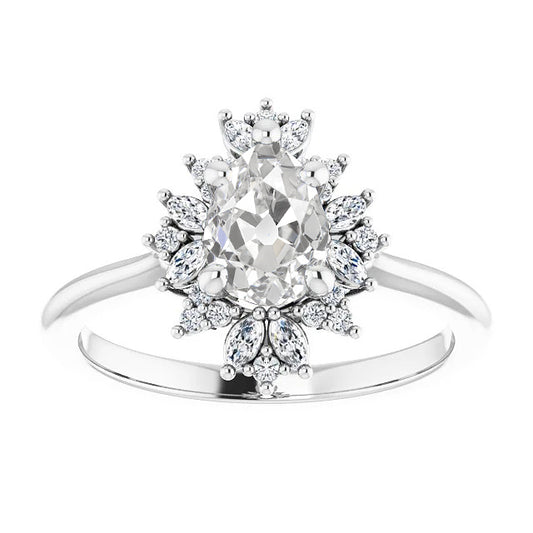 natural round diamond 4.15ct ring front view