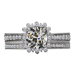Natural Diamond Ring 3.50ct - White Gold 14K