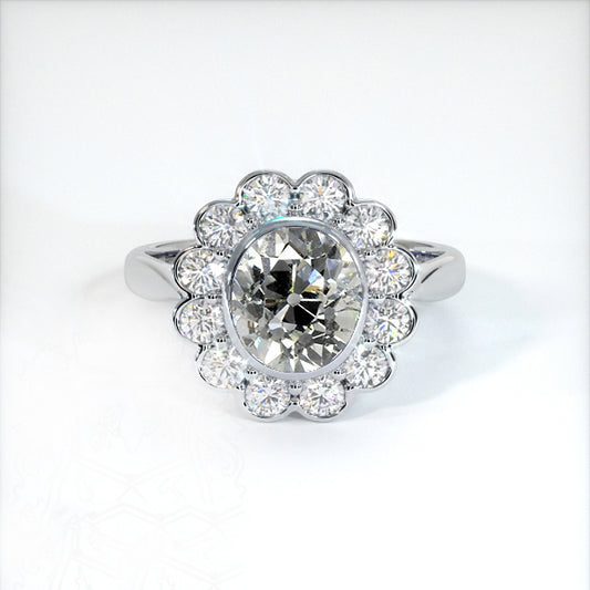 natural round diamond 3.50ct watch front view