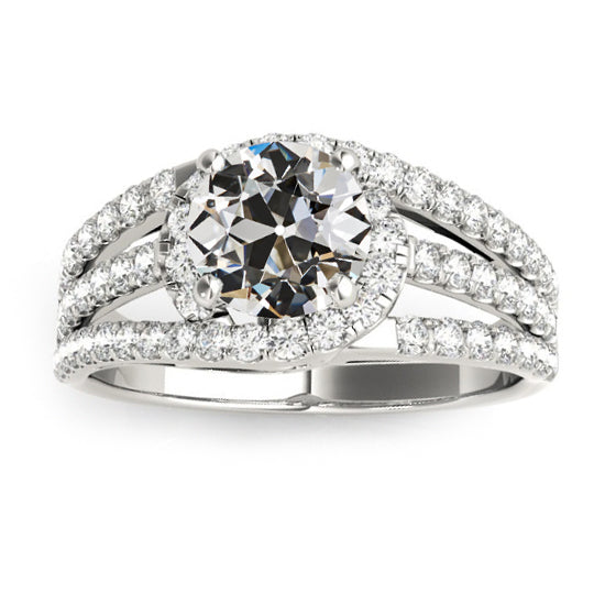 Halo Old European Diamond Ring
