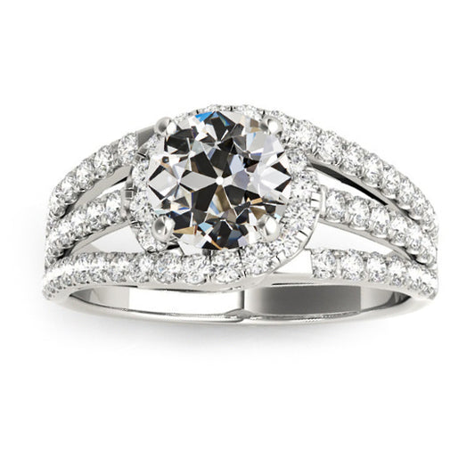 natural round diamond 5.50ct ring front view