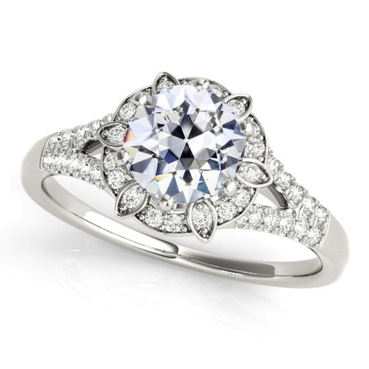 Halo Old Miner Cut Diamond Ring Star Style