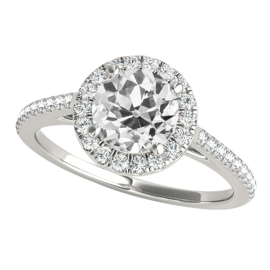 natural round diamond 4.25ct ring front view