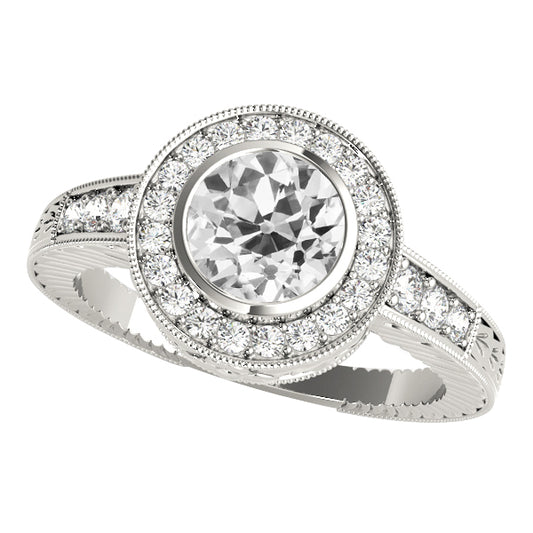 natural round diamond 3.75ct watch front view