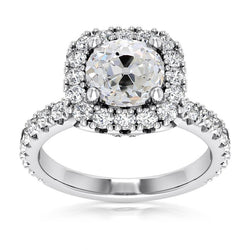 Natural Diamond Ring 6ct - White Gold 14K