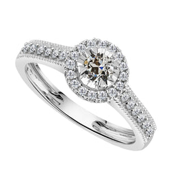 Natural Diamond Ring 3ct - White Gold 14K