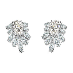 Pear & Marquise Mined Natural Real Diamond ( Not Lab Grown ) Halo Studs Old Cut Earrings 2 Carats
