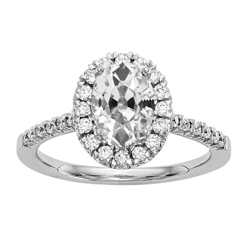 natural round diamond 4.50ct ring front view