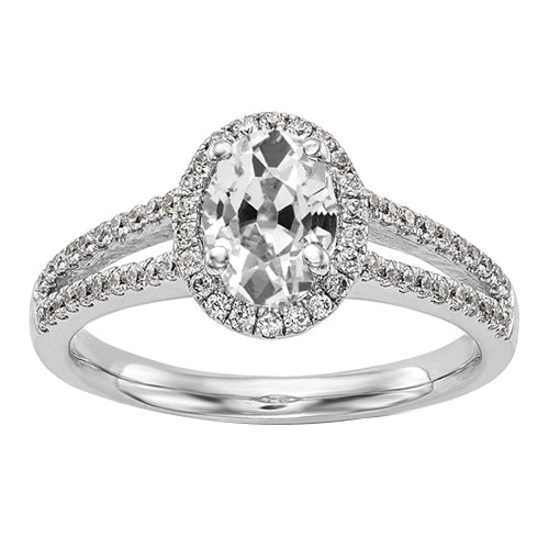 Halo Old Miner Diamond Ring Gold